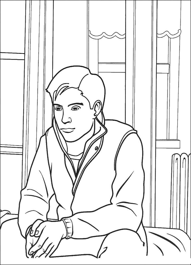 Coloring Peter Parker. Category spider man. Tags:  spider man, superheroes.