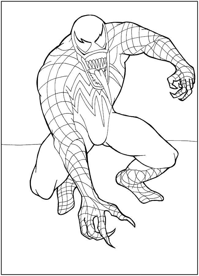 Coloring Venom. Category spider man. Tags:  venom, Spiderman.
