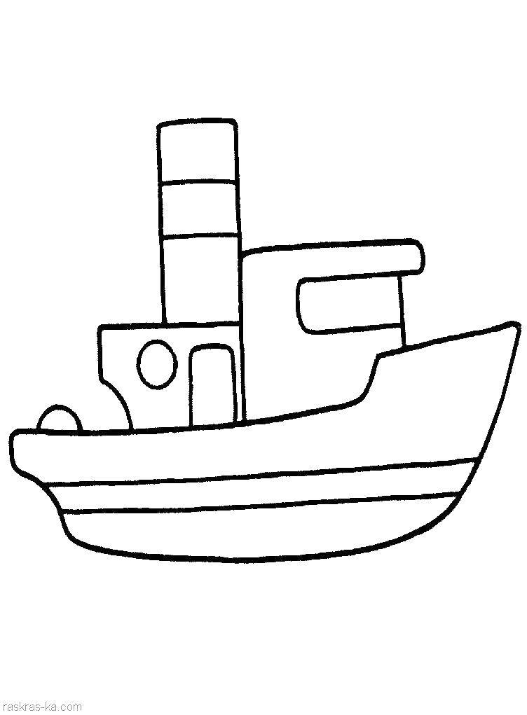 Название: Раскраска Кораблик. Категория: корабль. Теги: корабль.
