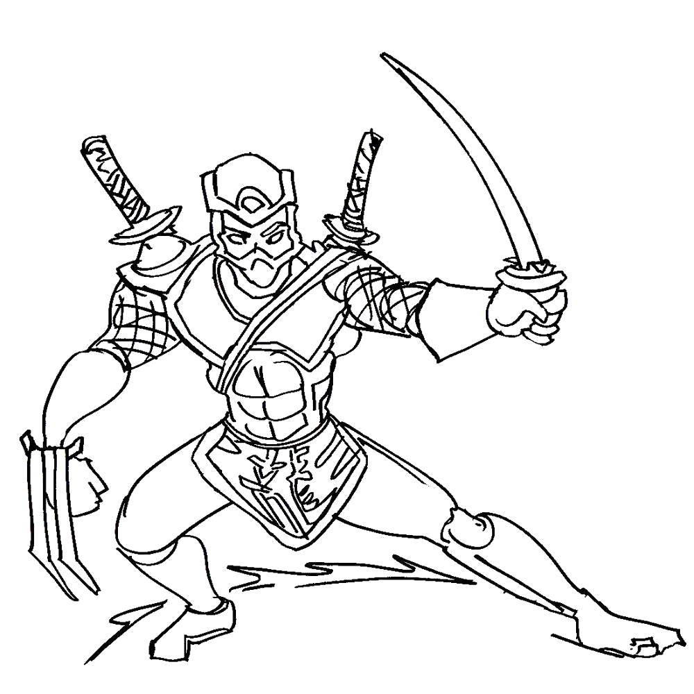 Coloring Ninja. Category for boys . Tags:  Warrior, Gladiator, sword, shield, fight.
