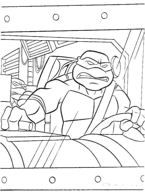Coloring Teenage mutant ninja turtles behind the wheel. Category teenage mutant ninja turtles. Tags:  teenage mutant ninja turtles.