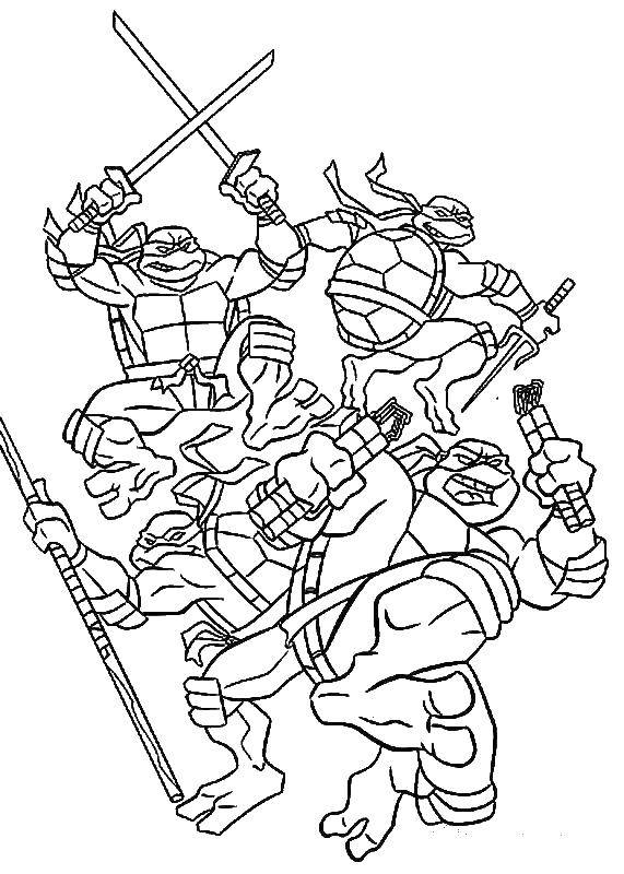 Coloring Teenage mutant ninja turtles. Category teenage mutant ninja turtles. Tags:  teenage mutant ninja turtles.