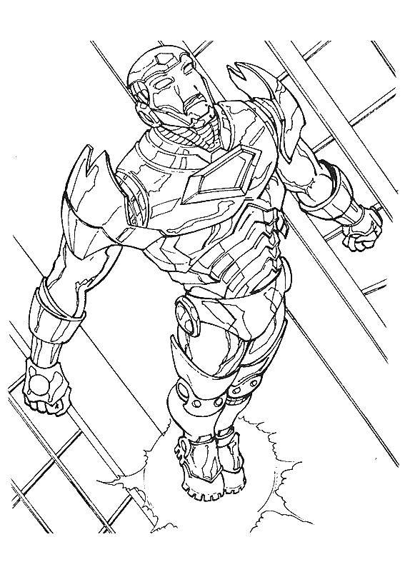 Coloring Iron man. Category iron man. Tags:  Comics, Iron man.