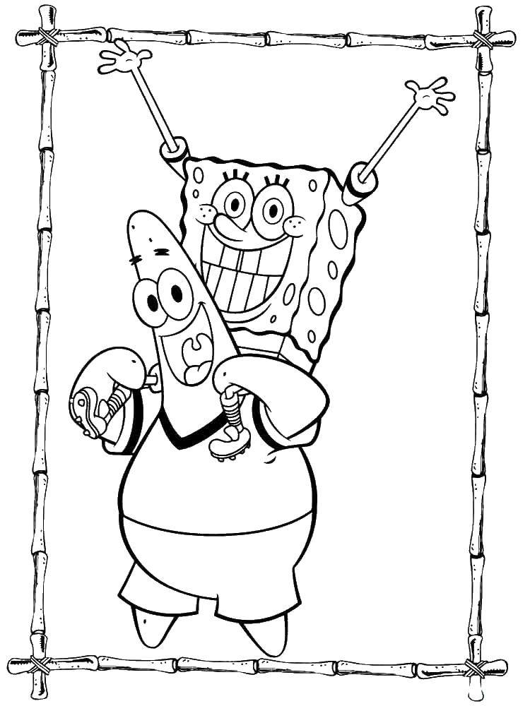 Coloring Spongebob and Patrick. Category spongebob. Tags:  spongebob, Patrick.