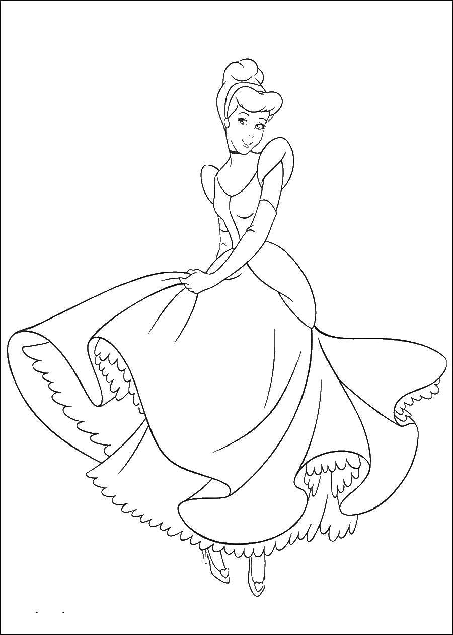 Coloring Cinderella. Category Disney coloring pages. Tags:  Disney, Cinderella.