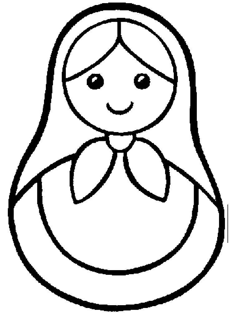 Coloring Matryoshka. Category toys. Tags:  Matryoshka.