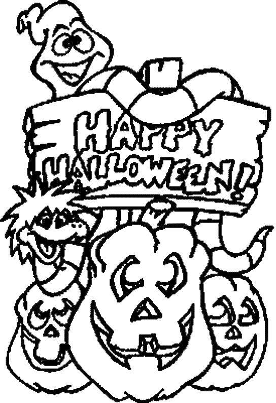 Coloring Congratulation on Halloween. Category pumpkin Halloween. Tags:  greetings, Halloween.