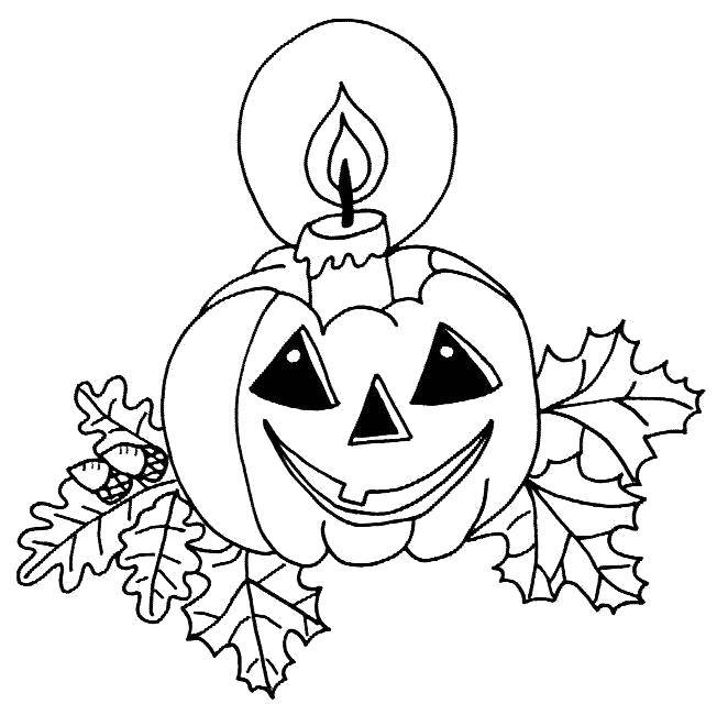 Coloring The candle in the pumpkin. Category pumpkin Halloween. Tags:  Halloween, pumpkin.