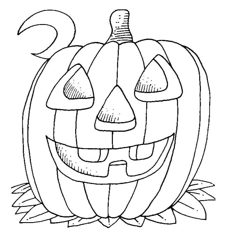 Coloring Pumpkin on Halloween. Category pumpkin Halloween. Tags:  Halloween, pumpkin.