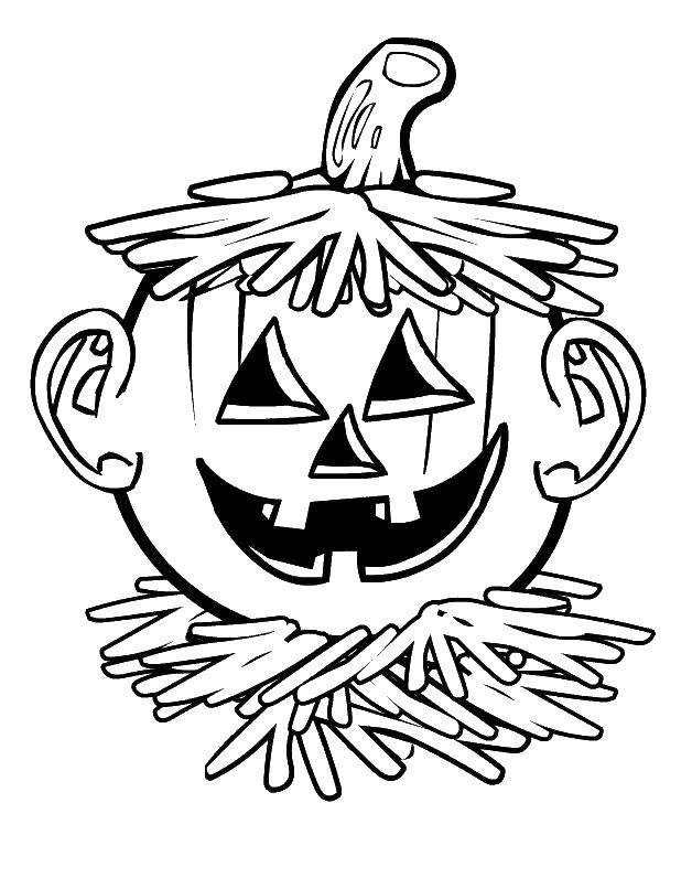 Coloring Pumpkin on Halloween. Category pumpkin Halloween. Tags:  pumpkin, Halloween.