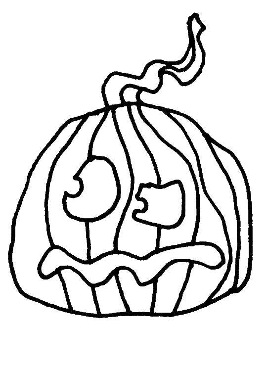 Coloring Pumpkin on Halloween. Category pumpkin Halloween. Tags:  pumpkin, Halloween.