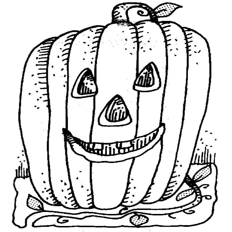 Coloring Pumpkin on Halloween. Category pumpkin Halloween. Tags:  pumpkin, Halloween.