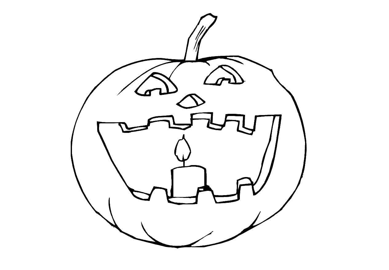 Coloring Pumpkin on Halloween. Category pumpkin Halloween. Tags:  pumpkin, Halloween.