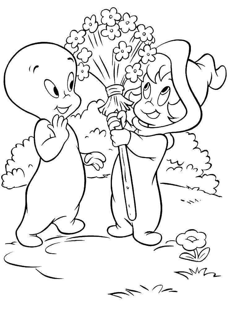 Coloring Casper and his friends. Category Ghost . Tags:  Casper, a Ghost.