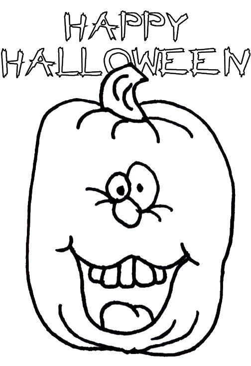 Coloring Congratulation on Halloween. Category pumpkin Halloween. Tags:  greetings, Halloween.