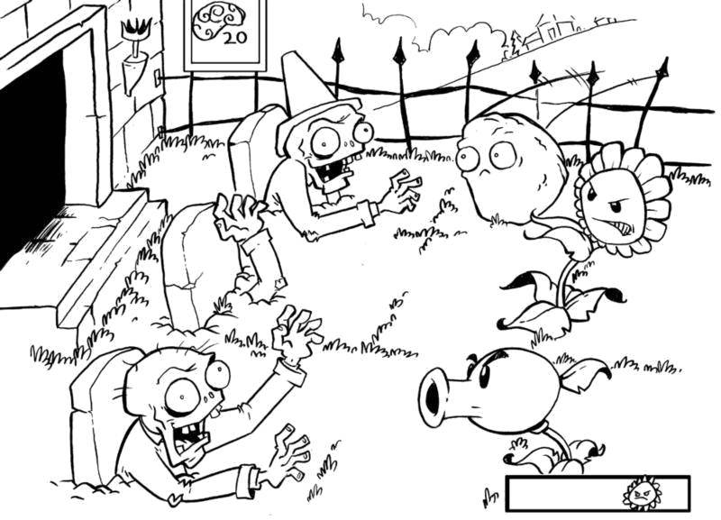 Coloring Game zombie vs plants . Category zombie vs plants. Tags:  Zombie vs plants, game.