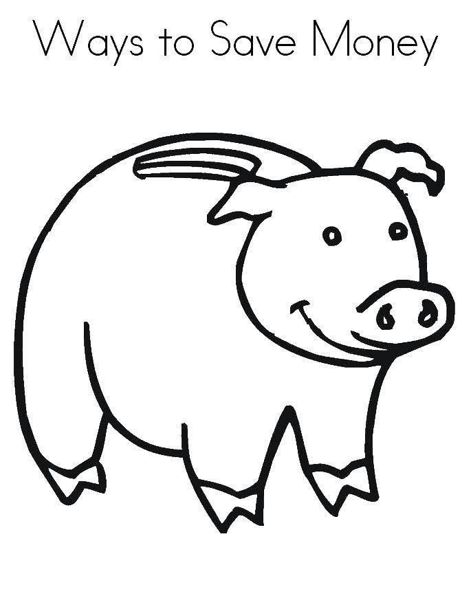 Coloring Piggy. Category The money. Tags:  The money.