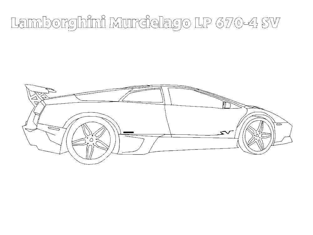 Coloring Lamborghini car. Category machine . Tags:  machine.