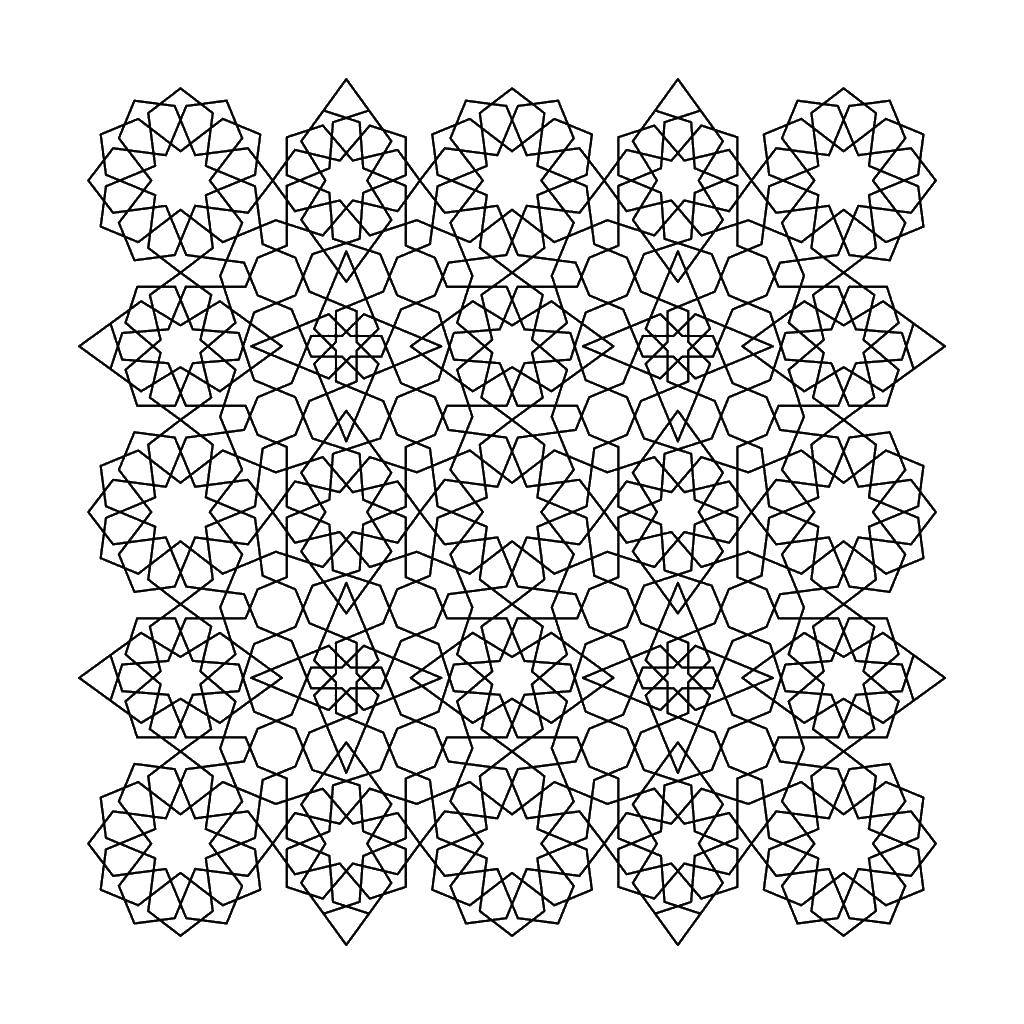 Coloring A pattern of stars. Category patterns. Tags:  Patterns, geometric.
