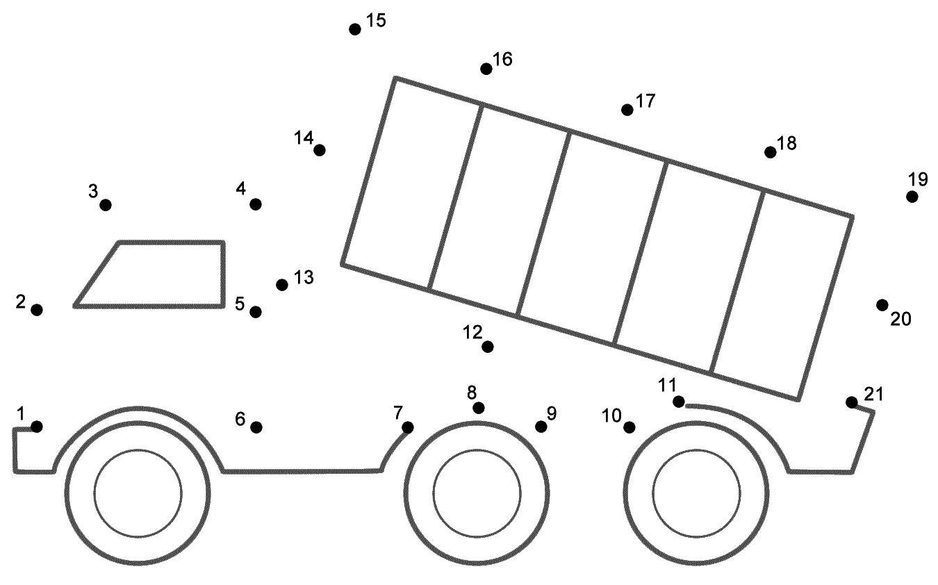 Coloring Draw the figures. Category Transport on English. Tags:  Transportation, truck.