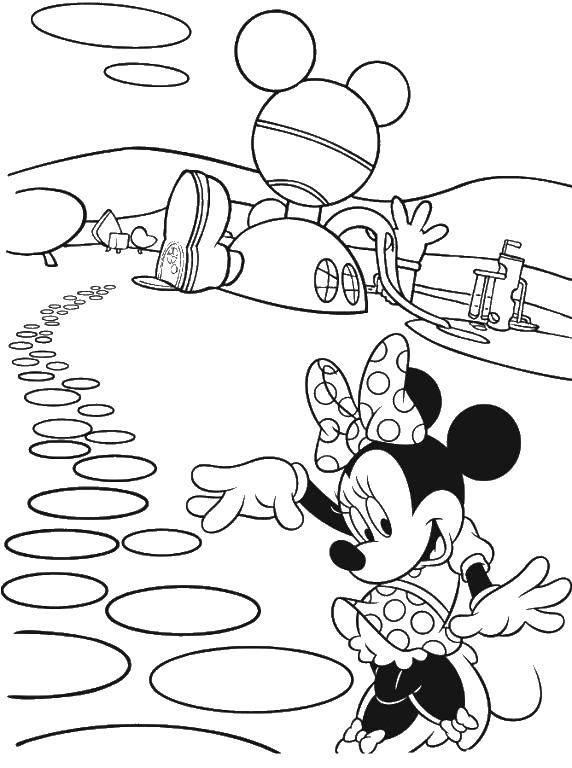 Coloring Minnie mouse. Category Mickey mouse. Tags:  Disney, Mickey Mouse, Minnie Mouse.