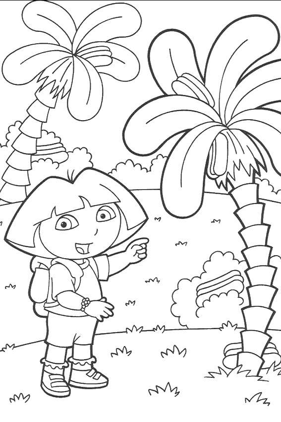Coloring Help Dasha. Category Cartoon character. Tags:  Cartoon character, Dora the Explorer, Dora, Boots.