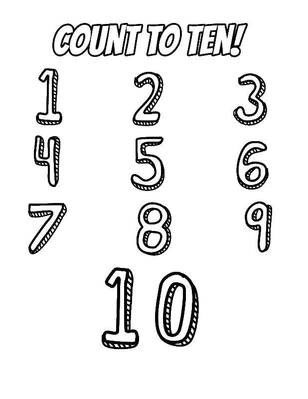Coloring Learn to count to 10. Category Learn to count. Tags:  Numbers , account numbers.
