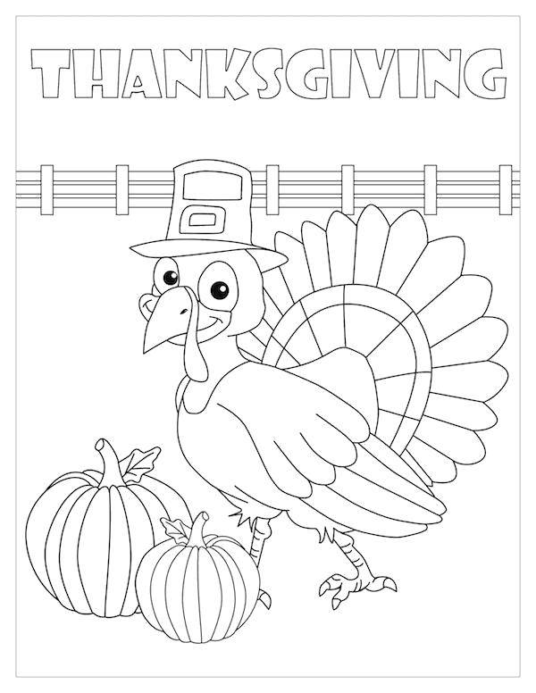 Coloring Thanksgiving. Category holiday. Tags:  Thanksgiving, Turkey.