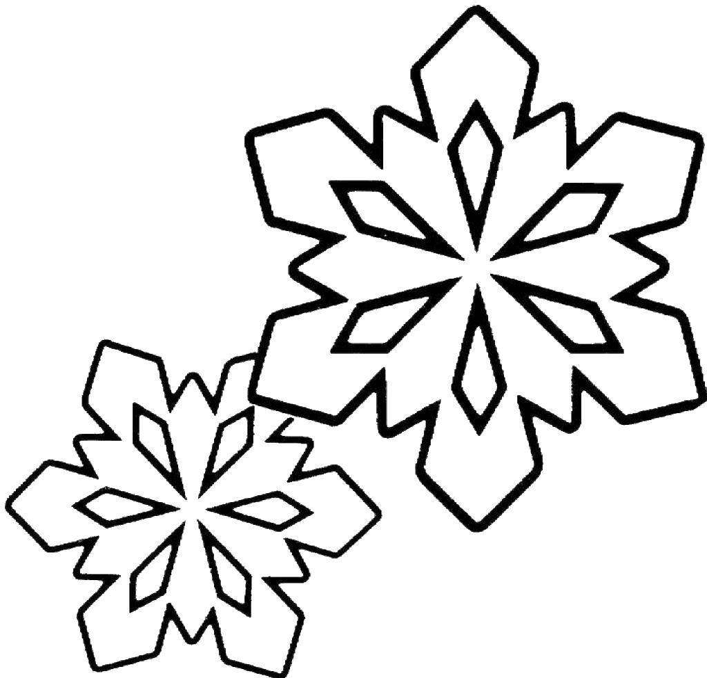 Coloring Snowflake. Category shapes. Tags:  snow.