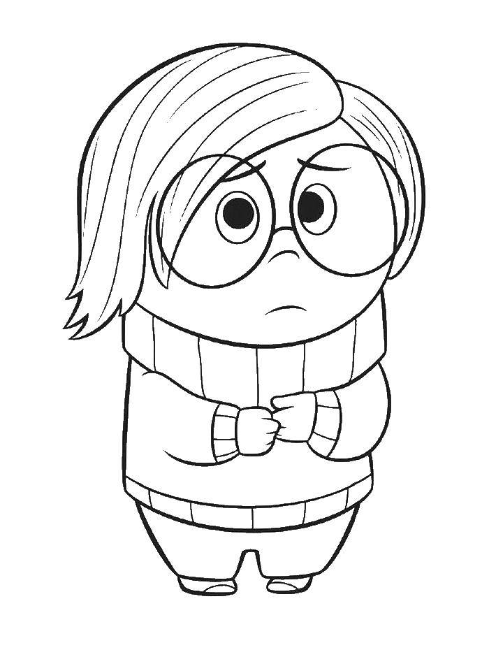 Coloring Sadness. Category Disney coloring pages. Tags:  Puzzle.