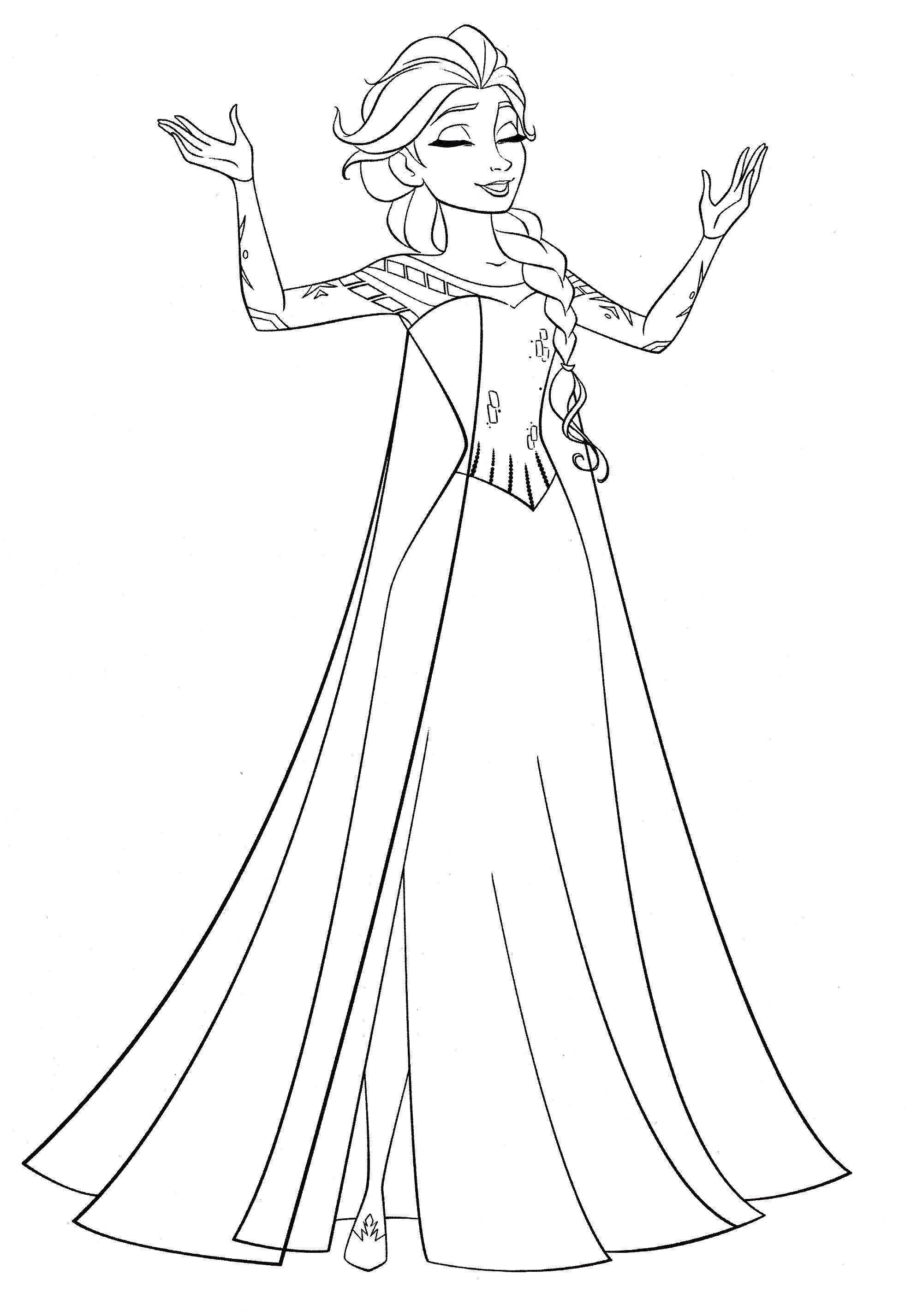 Coloring Elsa from the cartoon the cold heart . Category Disney coloring pages. Tags:  Disney, Elsa, frozen, Princess.