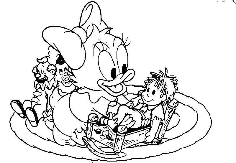 Coloring The niece of Donald. Category Disney coloring pages. Tags:  Disney, Ducktales, Donald Duck.