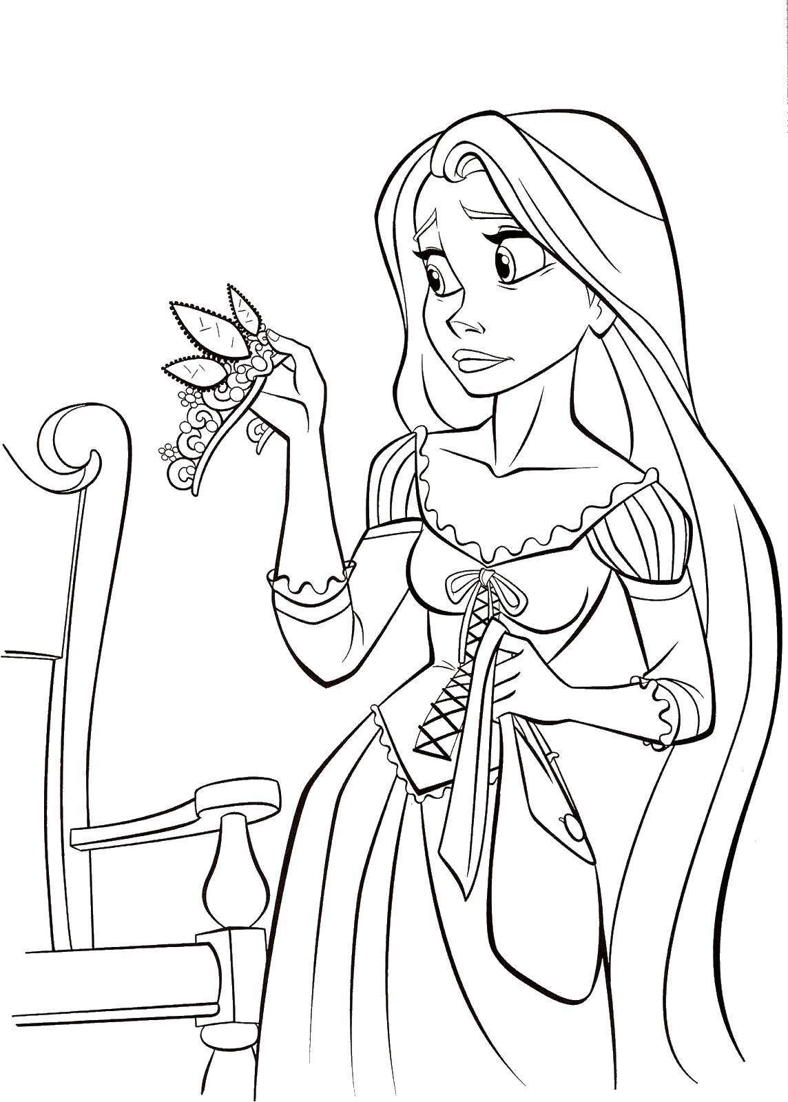Coloring Rapunzel. Category Disney coloring pages. Tags:  Disney, Rapunzel.