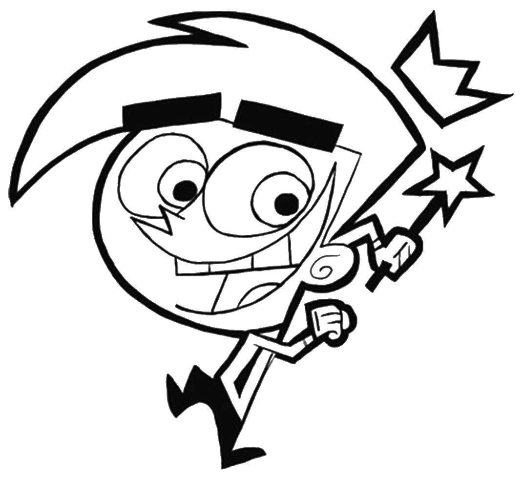 Coloring The fairly oddparents. Category cartoons. Tags:  Magic parents.