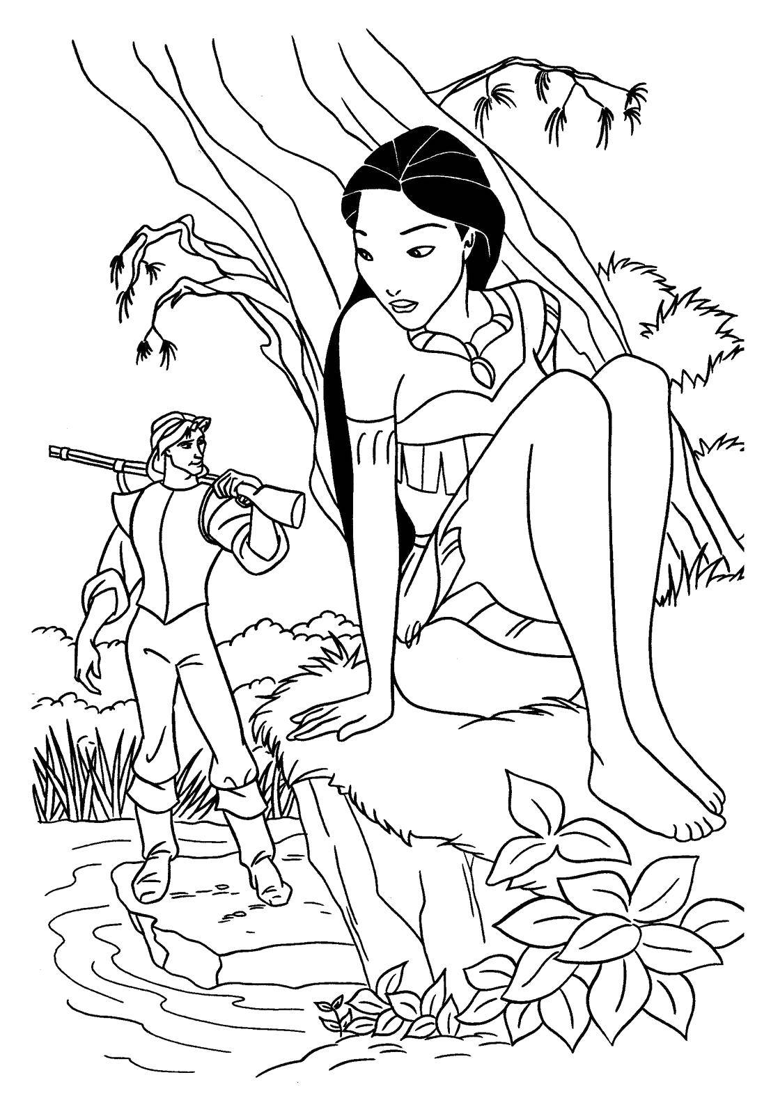 Coloring Mulan with her lover. Category Disney coloring pages. Tags:  Disney, Mulan.
