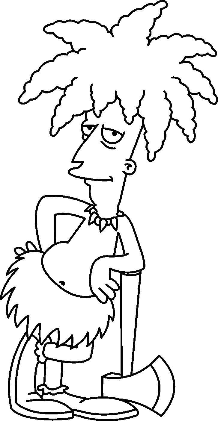 Coloring The simpsons. Category cartoons. Tags:  Cartoon character, Simpsons.