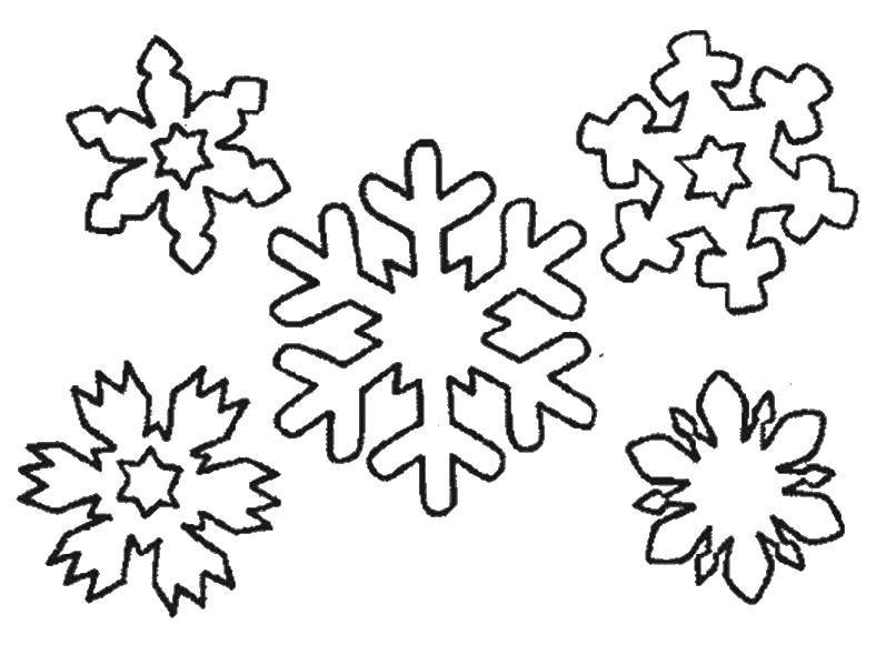 Раскраски Снежинки распечатать или скачать бесплатно в формате PDF
