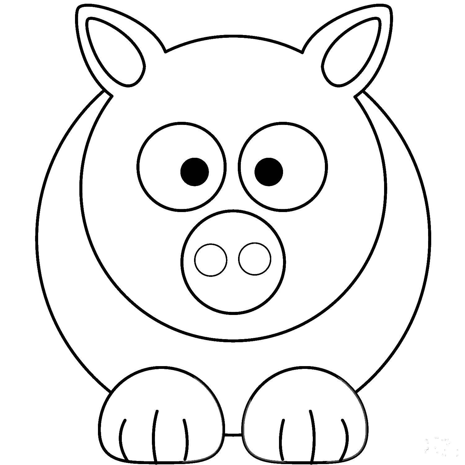 Название: Раскраска Свинка. Категория: Животные. Теги: Животные, свинка.