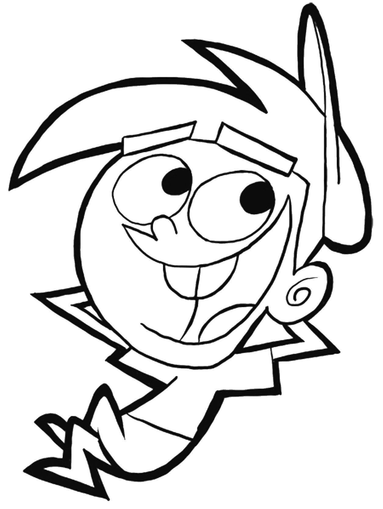 Coloring Timmy Turner. Category cartoons. Tags:  Magic parents.