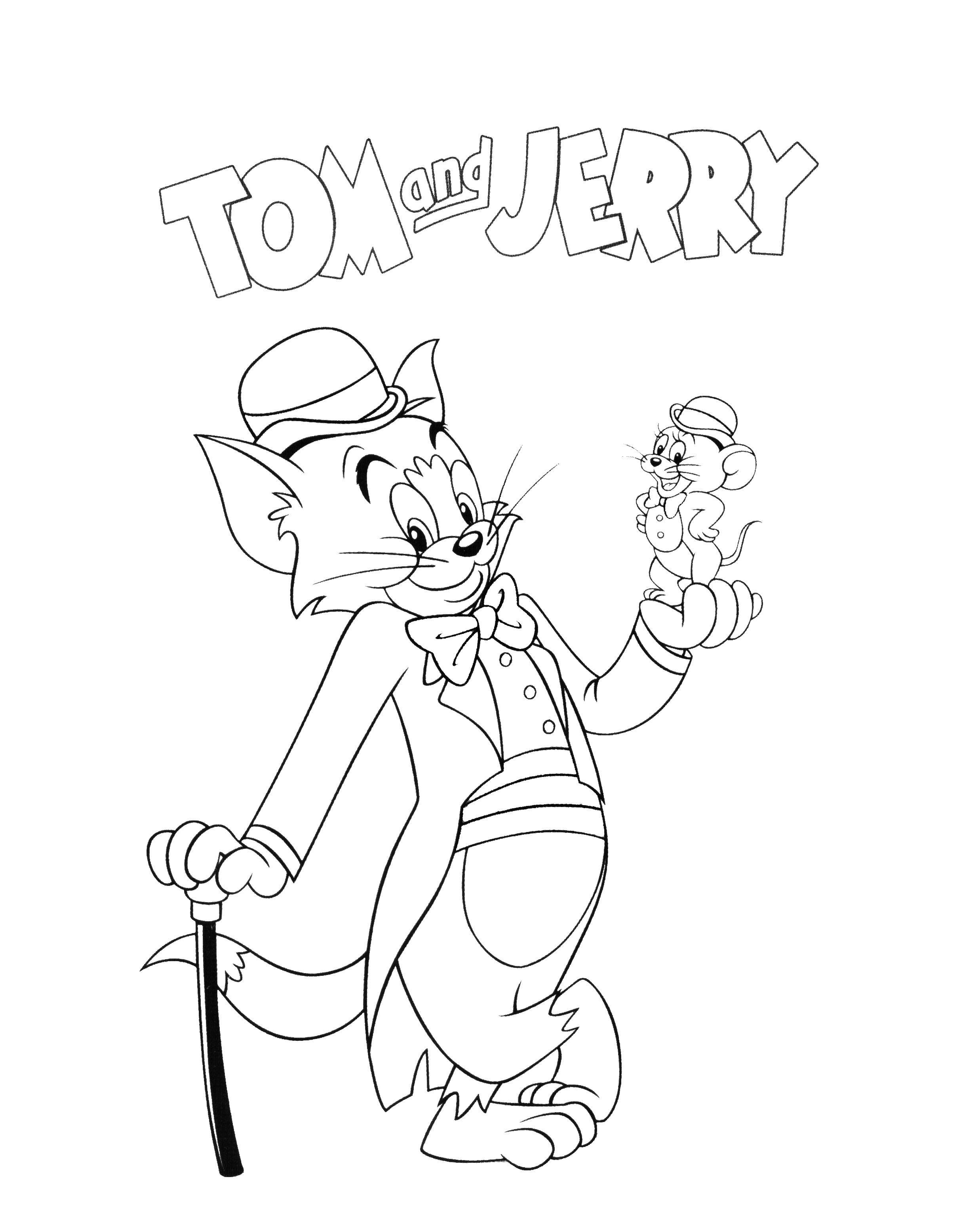 Coloring Tom and Jerry. Category cartoons. Tags:  Character cartoon, Tom and Jerry.