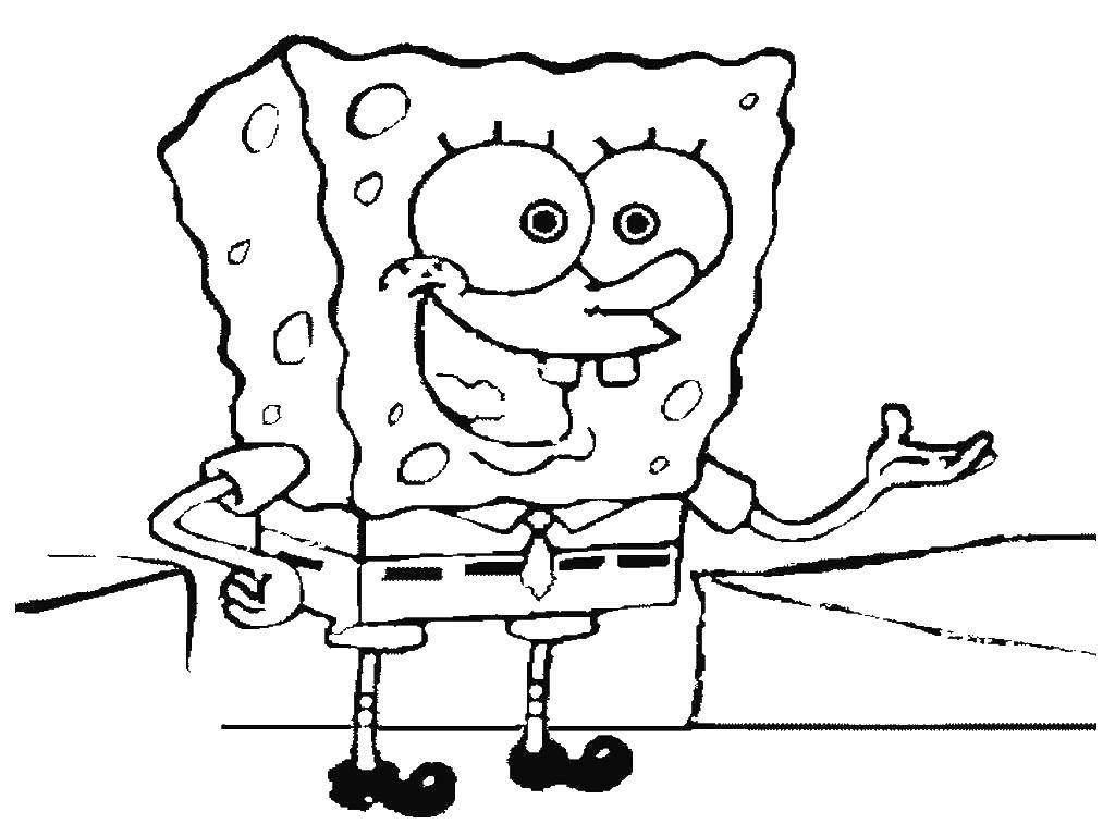 Coloring Sponge Bob square pants. Category cartoons. Tags:  Cartoon character, spongebob, spongebob.
