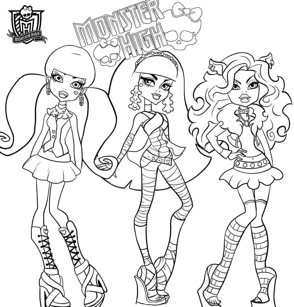 Coloring Monster high. Category cartoons. Tags:  Monster High.