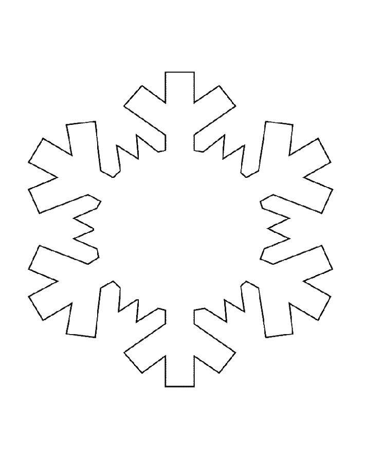 Coloring Snowflake. Category snow. Tags:  Snowflake.