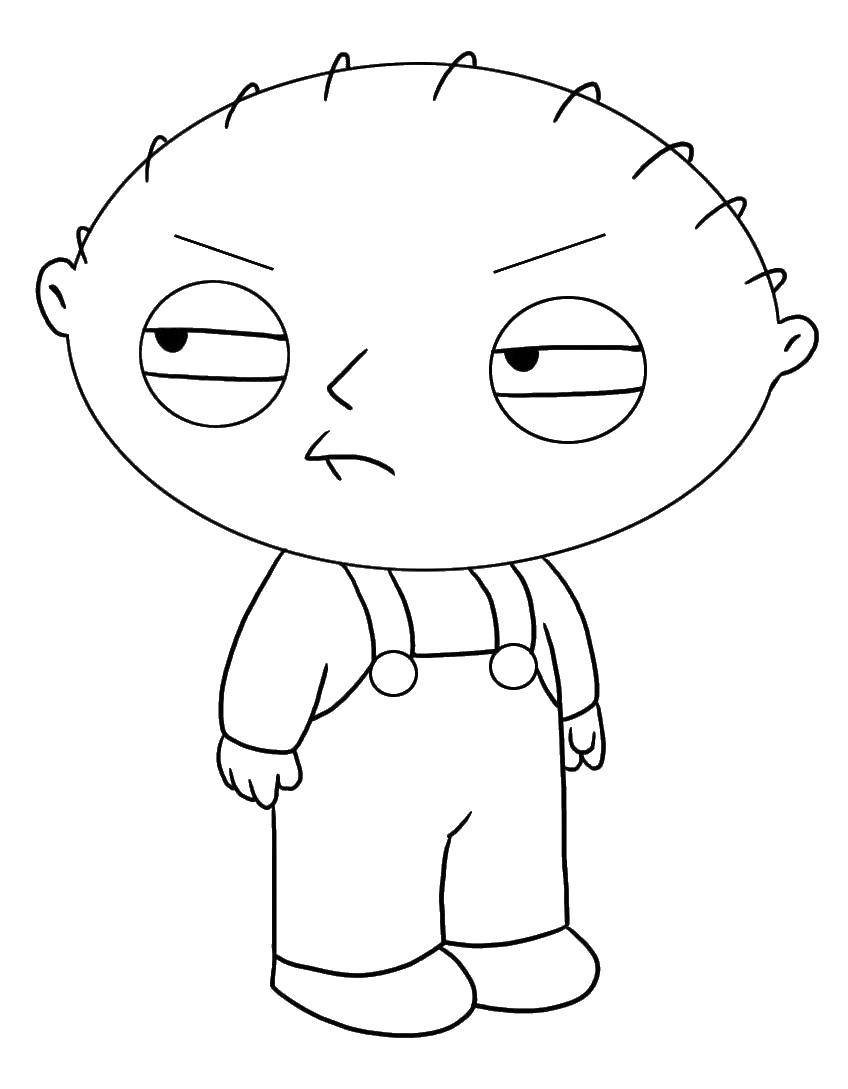 Coloring Stewie. Category cartoons. Tags:  Family guy cartoon.