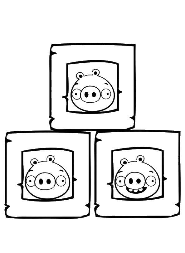 Coloring The pigs from angry birds. Category angry birds. Tags:  Games, Angry Birds .
