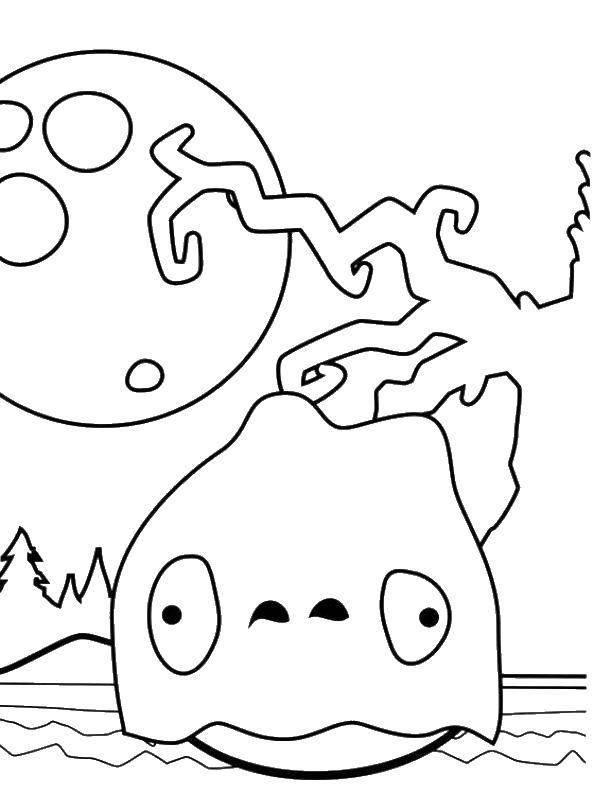 Coloring Pig Ghost. Category angry birds. Tags:  Games, Angry Birds .
