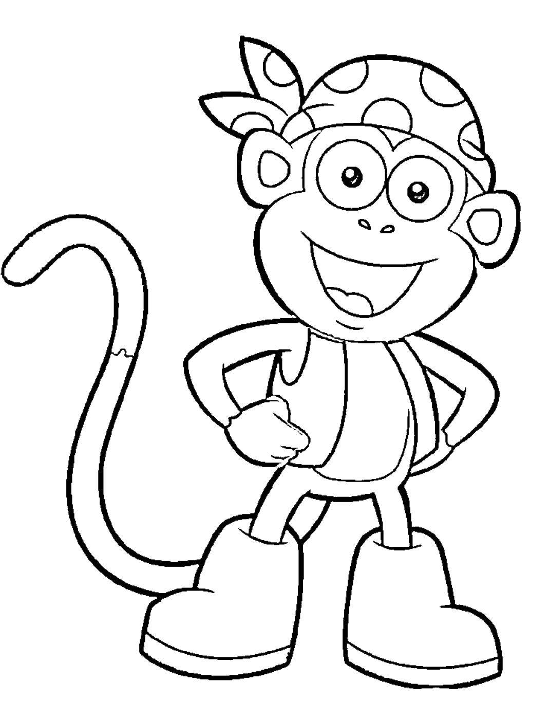 Coloring Slipper. Category cartoons. Tags:  Cartoon character, Dora the Explorer, Dora, Boots.