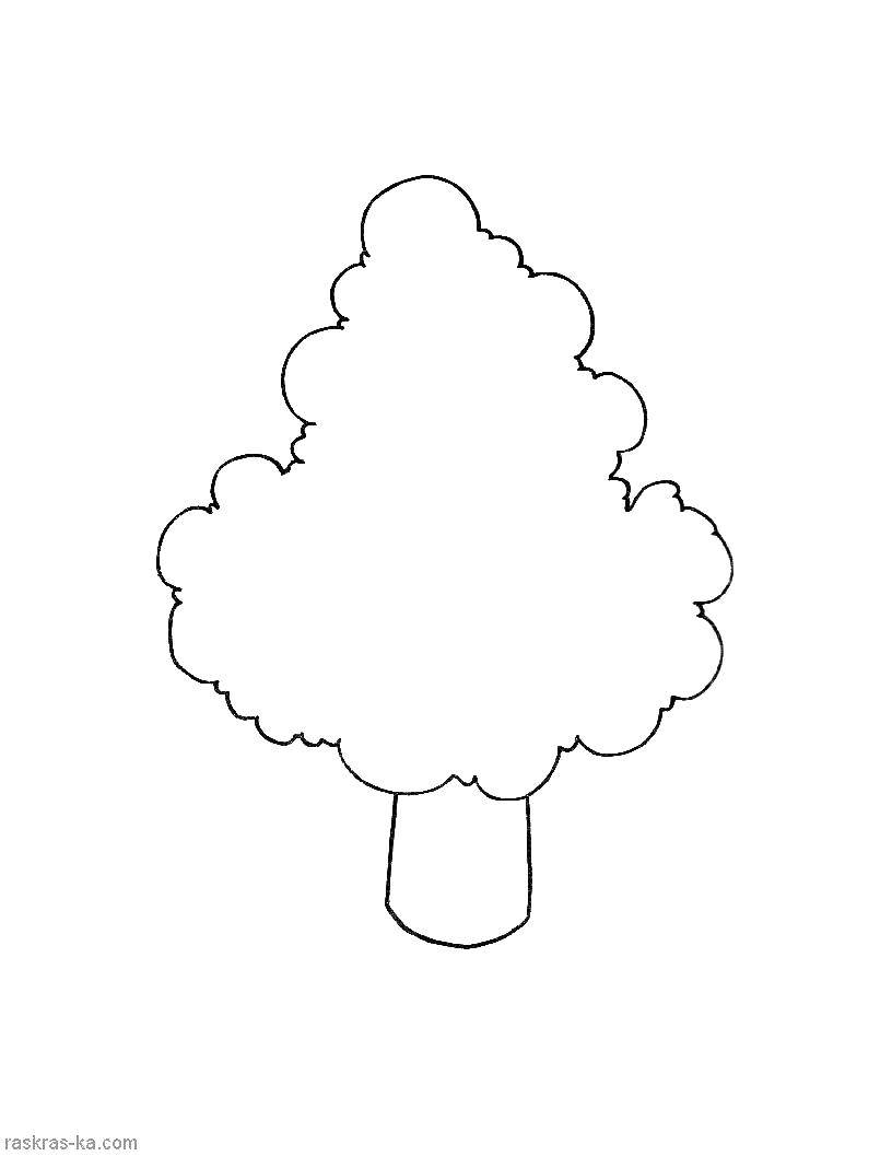 Название: Раскраска Дерево. Категория: раскраски для маленьких. Теги: дерево.