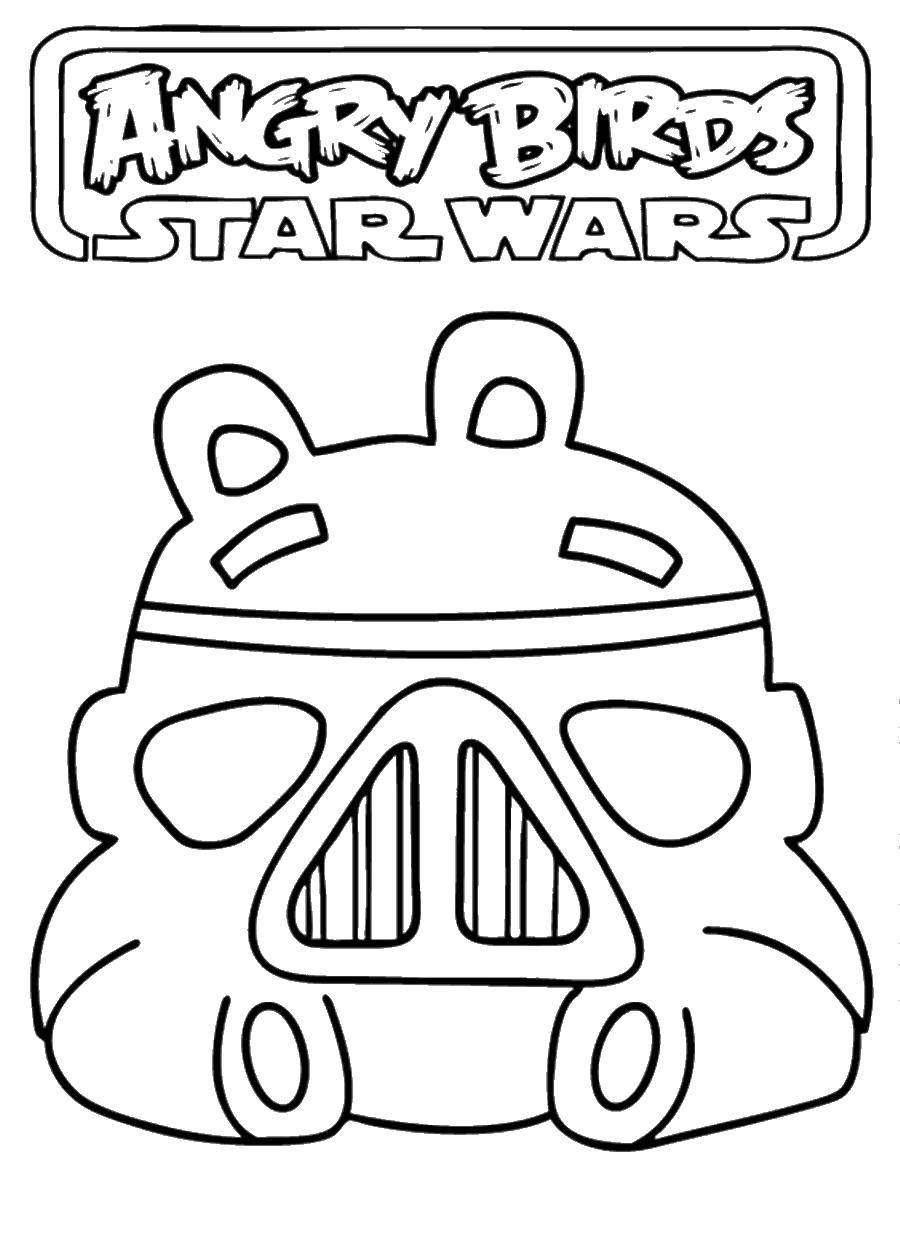 Раскраска Angry Birds Star Wars: распечатать бесплатно, скачать