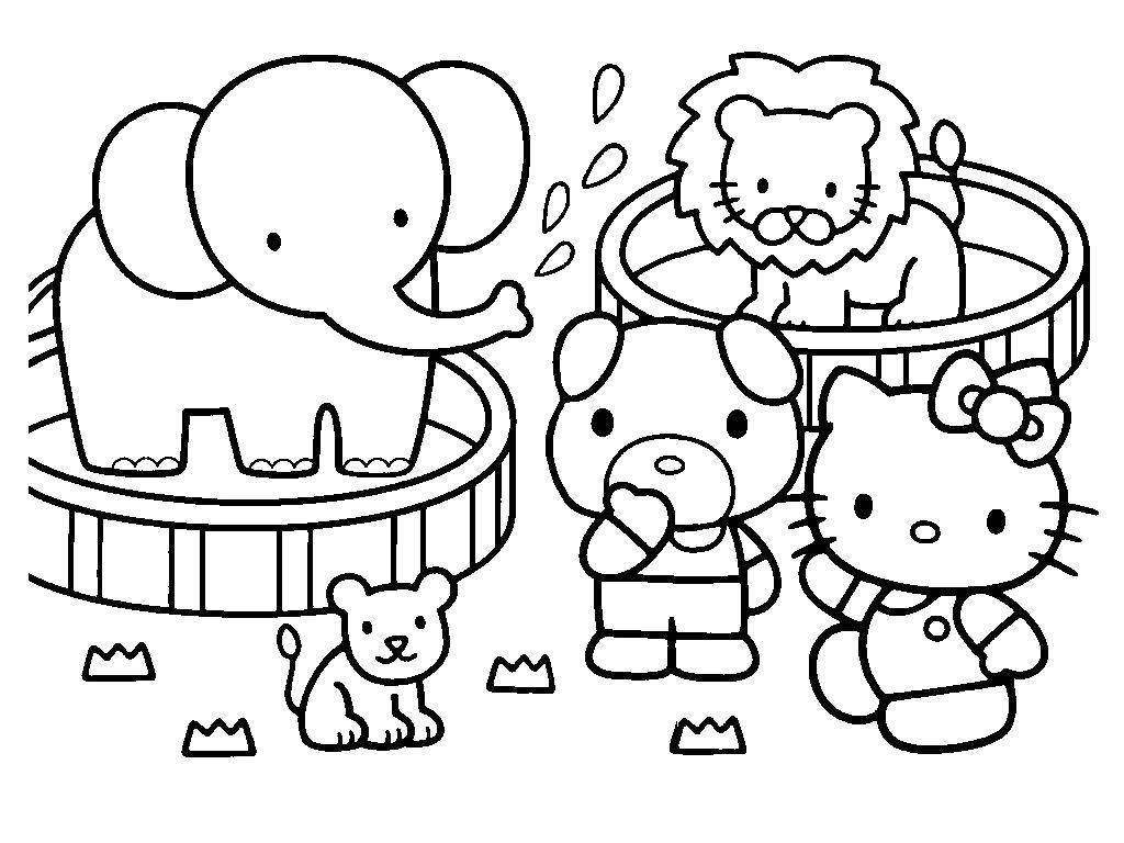 Coloring Hello kitty. Category cartoons. Tags:  Hello Kitty.